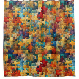 Fun, puzzle rideau de douche