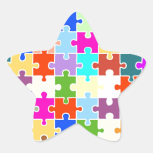 Fun Puzzle Stern-Aufkleber