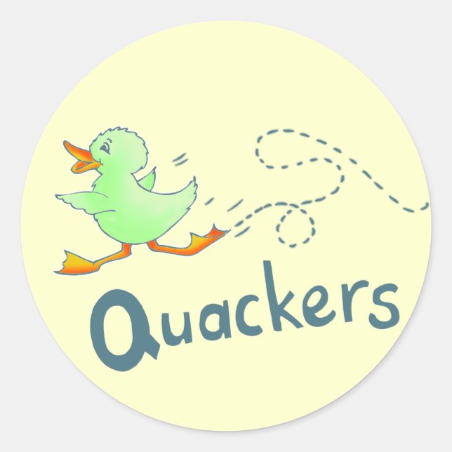 Fun quackers green mad duck Aufkleber (Vorderseite)