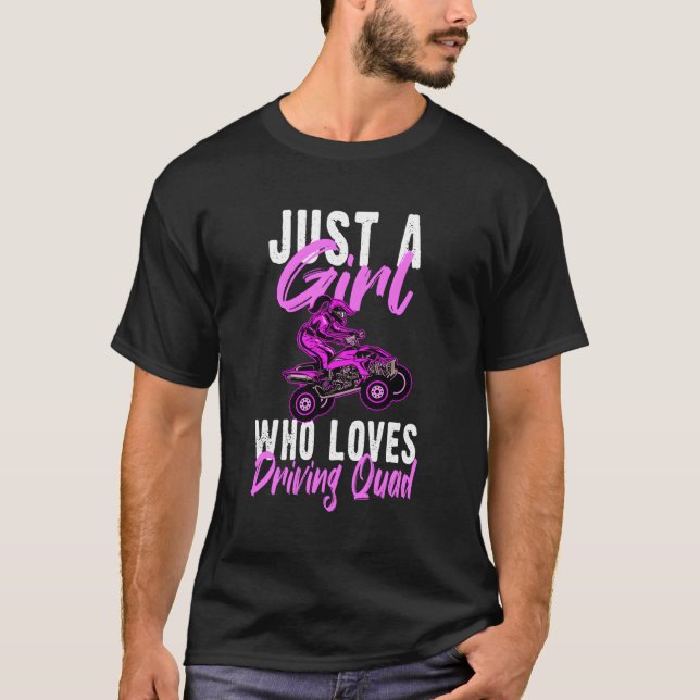 Fun Quad Girl ATV Geschenk ich nur ein Mädchen, di T-Shirt (Vorderseite)