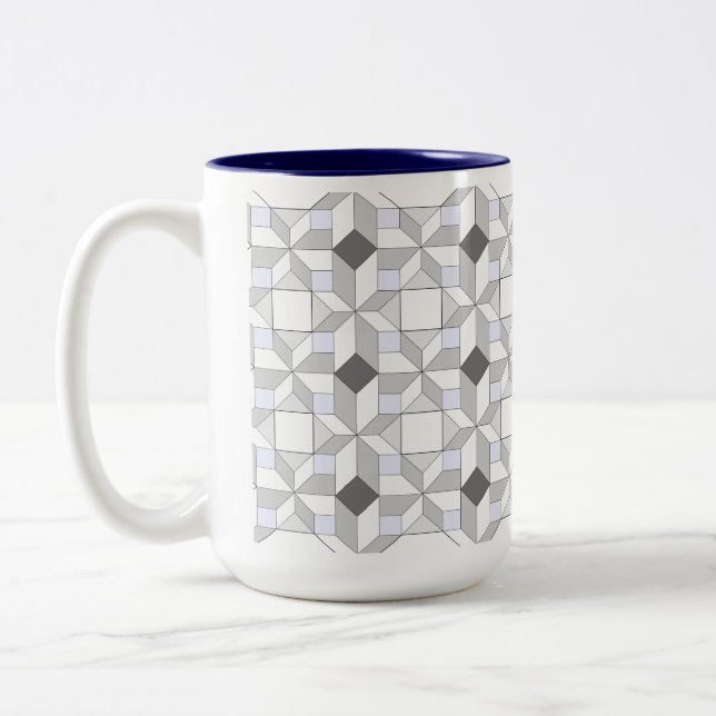 Fun Quilt Motif café Mug (Gauche)