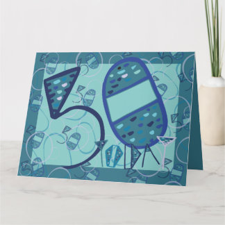 Fun Quirky 50e anniversaire carte de célébration p