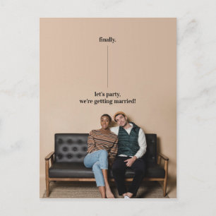 Fun Quirky Design Save the Date Hochzeitsaktualisi Postkarte