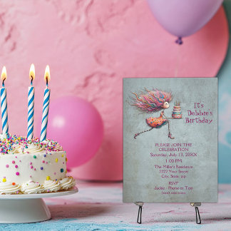 Fun & Quirky Whimsical Birthday Girl Einladung