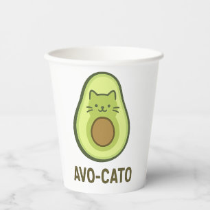Fun Quote Sprichwort Avo Cato Spaß Katze Avocado Pappbecher