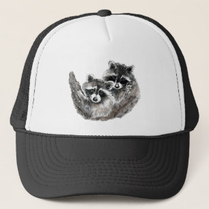Fun Raccoon Freunde Tierwelt Wasserwelt Truckerkappe