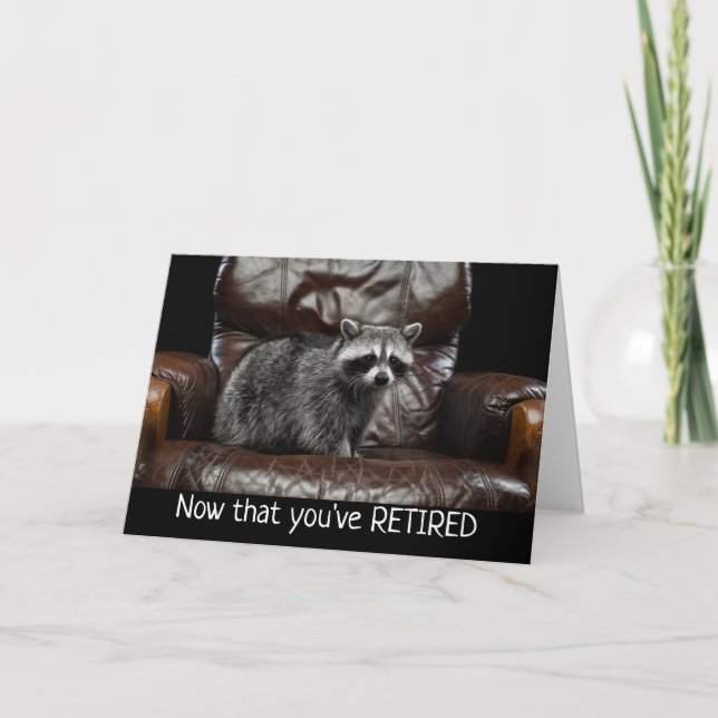 Fun Raccoon jetzt, da Sie RETIRED Karte (Vorderseite)