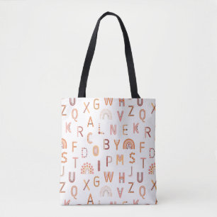 Fun Rainbow Alphabet Muster Tasche