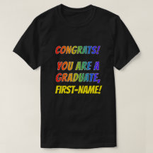 Fun Rainbow Look "GLÜCKWÜNSCHE! DU BIST EIN GRADUA