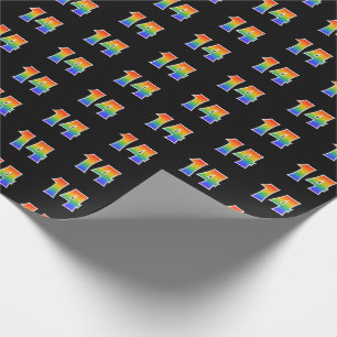 Fun Rainbow Spectrum Pattern "14" Ereignisnummer Geschenkpapier