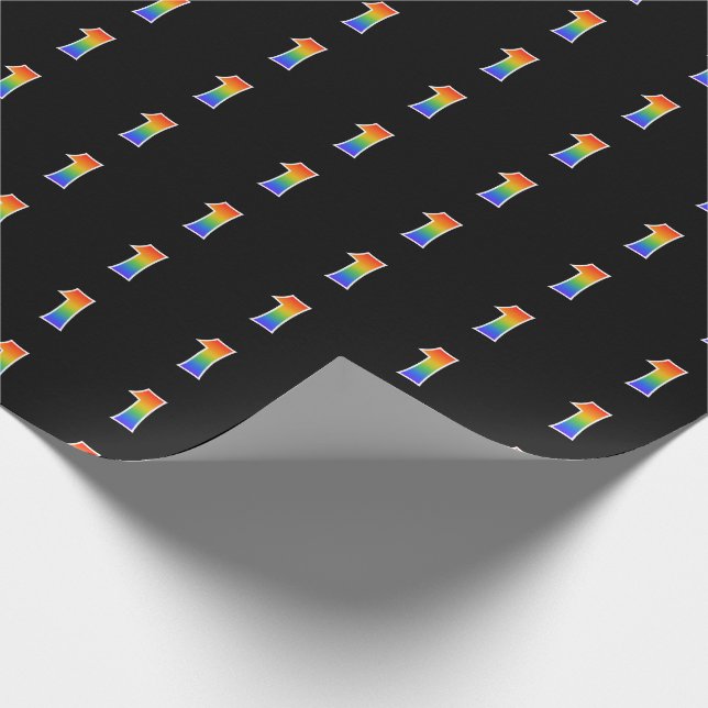 Fun Rainbow Spectrum Pattern "1" Ereignisnummer Geschenkpapier (Ecke)