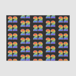 Fun Rainbow Spectrum Pattern "22" Ereignisnummer Seidenpapier