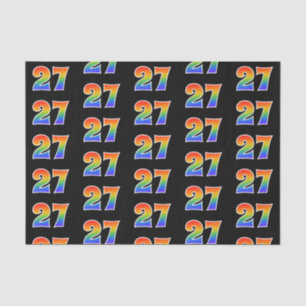 Fun Rainbow Spectrum Pattern "27" Ereignisnummer Seidenpapier