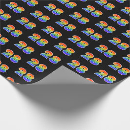 Fun Rainbow Spectrum Pattern "28" Ereignisnummer Geschenkpapier