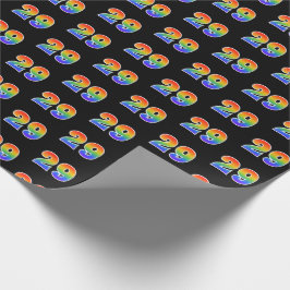 Fun Rainbow Spectrum Pattern "29" Ereignisnummer Geschenkpapier