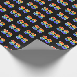 Fun Rainbow Spectrum Pattern "33" Ereignisnummer Geschenkpapier