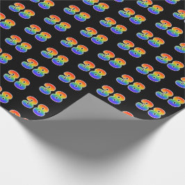 Fun Rainbow Spectrum Pattern "38" Ereignisnummer Geschenkpapier