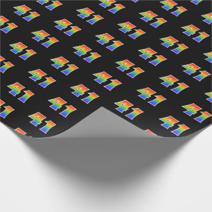 Fun Rainbow Spectrum Pattern "41" Ereignisnummer Geschenkpapier