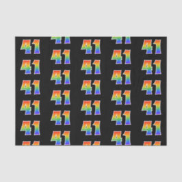 Fun Rainbow Spectrum Pattern "41" Ereignisnummer Seidenpapier