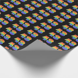 Fun Rainbow Spectrum Pattern "43" Ereignisnummer Geschenkpapier