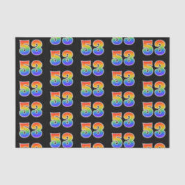 Fun Rainbow Spectrum Pattern "53" Ereignisnummer Seidenpapier