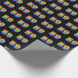 Fun Rainbow Spectrum Pattern "59" Ereignisnummer Geschenkpapier