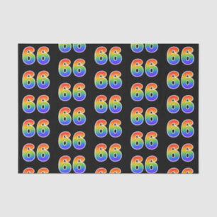 Fun Rainbow Spectrum Pattern "66" Ereignisnummer Seidenpapier