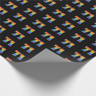 Fun Rainbow Spectrum Pattern "71" Ereignisnummer Geschenkpapier