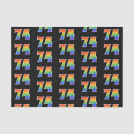 Fun Rainbow Spectrum Pattern "74" Ereignisnummer Seidenpapier