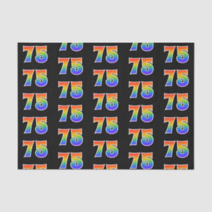 Fun Rainbow Spectrum Pattern "75" Ereignisnummer Seidenpapier