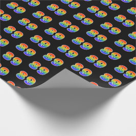 Fun Rainbow Spectrum Pattern "89" Ereignisnummer Geschenkpapier
