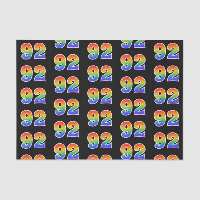 Fun Rainbow Spectrum Pattern "92" Ereignisnummer Seidenpapier (Vorderseite)