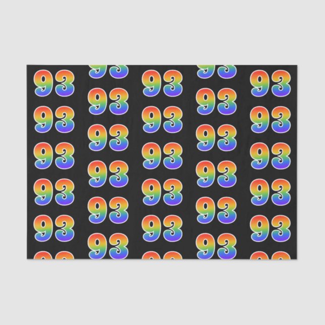 Fun Rainbow Spectrum Pattern "93" Ereignisnummer Seidenpapier (Vorderseite)