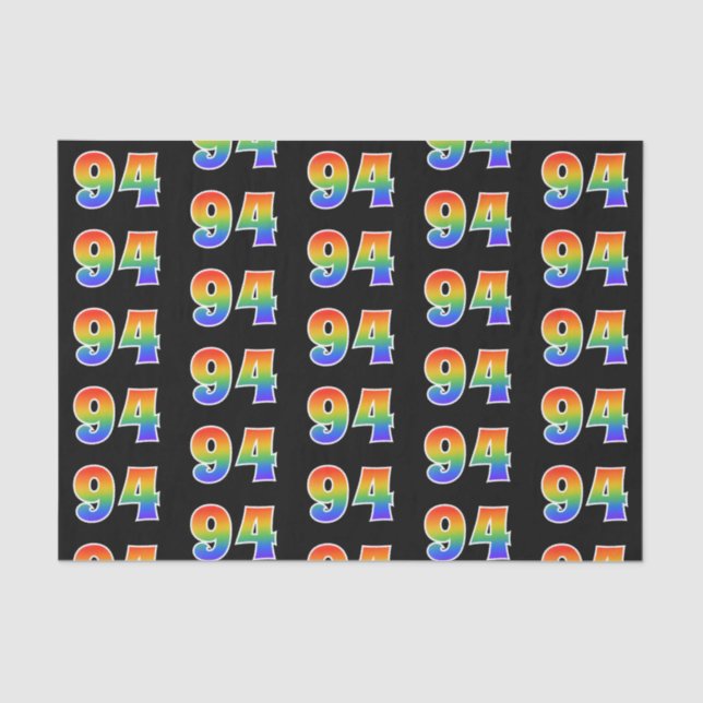 Fun Rainbow Spectrum Pattern "94" Ereignisnummer Seidenpapier (Vorderseite)