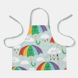 Fun Rainbow und Umbrella Cartoon Muster Schürze