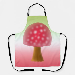 Fun Red and White Mushroom Art Schürze