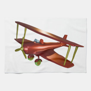 Fun Red-Bi-Flugzeug-Luftfahrt Geschirrtuch