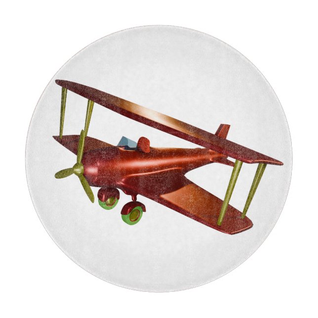 Fun Red-Bi-Flugzeug-Luftfahrt Schneidebrett (Vorderseite)