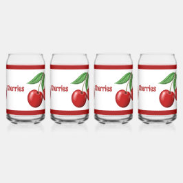 Fun Red Cherries Personalisiert Dosenglas