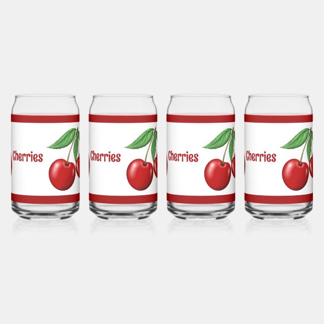 Fun Red Cherries Personalisiert Dosenglas (Links)