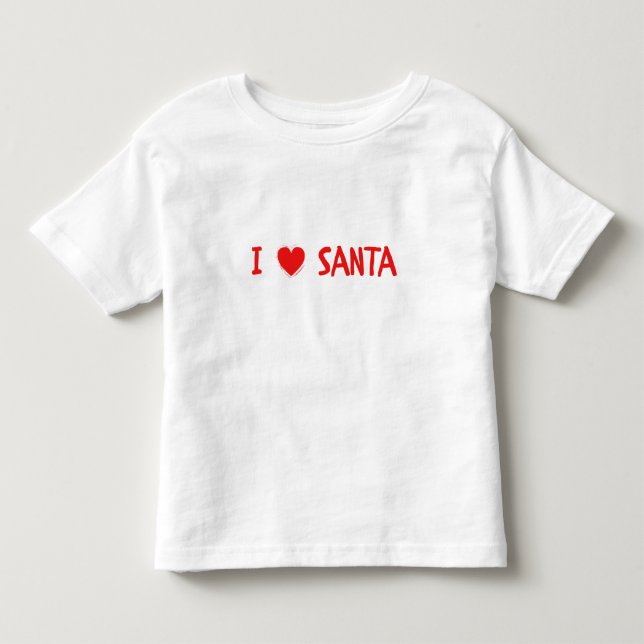 Fun Red Christmas I Liebe Santa Heart Kleinkind T-shirt (Vorderseite)