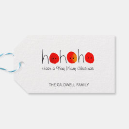 Fun Red Nose Ho Ho Weihnachten Geschenkanhänger