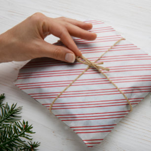 Fun Red & White Candy Strip Festliche Weihnachten Seidenpapier