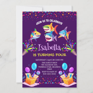 Fun Regenbogenhai Ballon Geburtstagsjunge