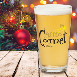 Fun Reindeer Comet Shooting Star Weihnachtsglas Glas