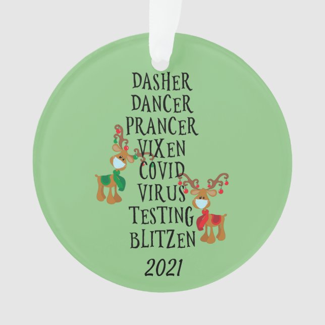 Fun Reindeer Names Covid 2021 Quarantine (devant)
