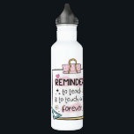 Fun Reminder Note Personalised Teacher Edelstahlflasche<br><div class="desc">Help your favourite teacher stay hydrated in style with this personalised water bottle featuring their name and a cheerful reminder they'll love! Whether it's "To Teach is to Touch a Life Forever" or a funny motivational nudge, this bottle is both practical and uplifting. Perfect for busy days in the classroom,...</div>