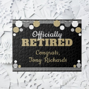 Fun Retirement faire-part Jigsaw Puzzle Puzzle