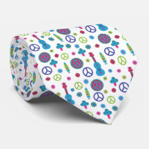 Fun Retro 70's Peace Liebe & Music Colorful