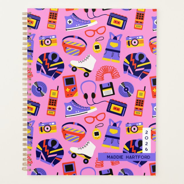 Fun retro 90s nostalgia – drawings Y2K revival Planer (Vorderseite)
